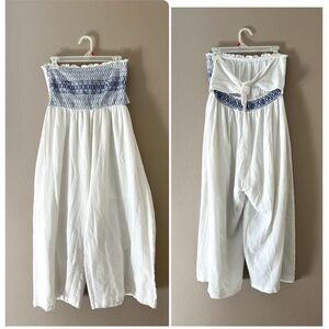 FATE Embroidered Smock Tie Back Jumpsuit